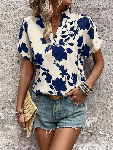 Coria Women's Printed Regular Fit top Shirts